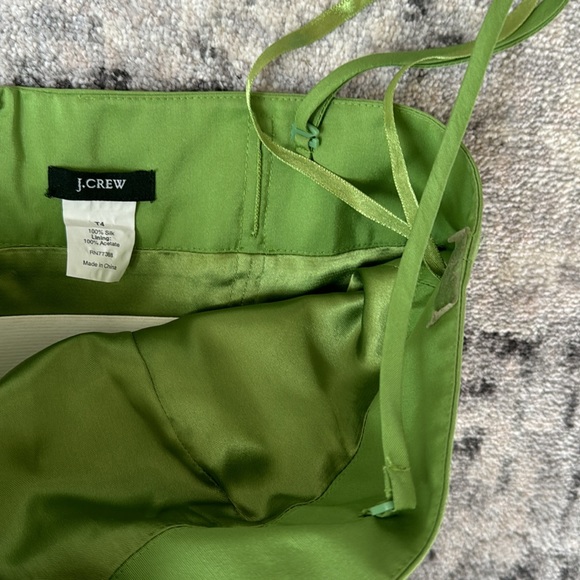 J Crew Silk green cocktail dress - Picture 4 of 7